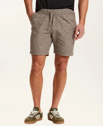 Vintage & Black Men's Chambray Drawstring Stripe Shorts