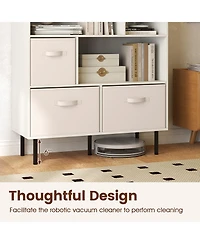 Slickblue 6 Cube Storage Organizer Shelf with Removable Fabric Drawers