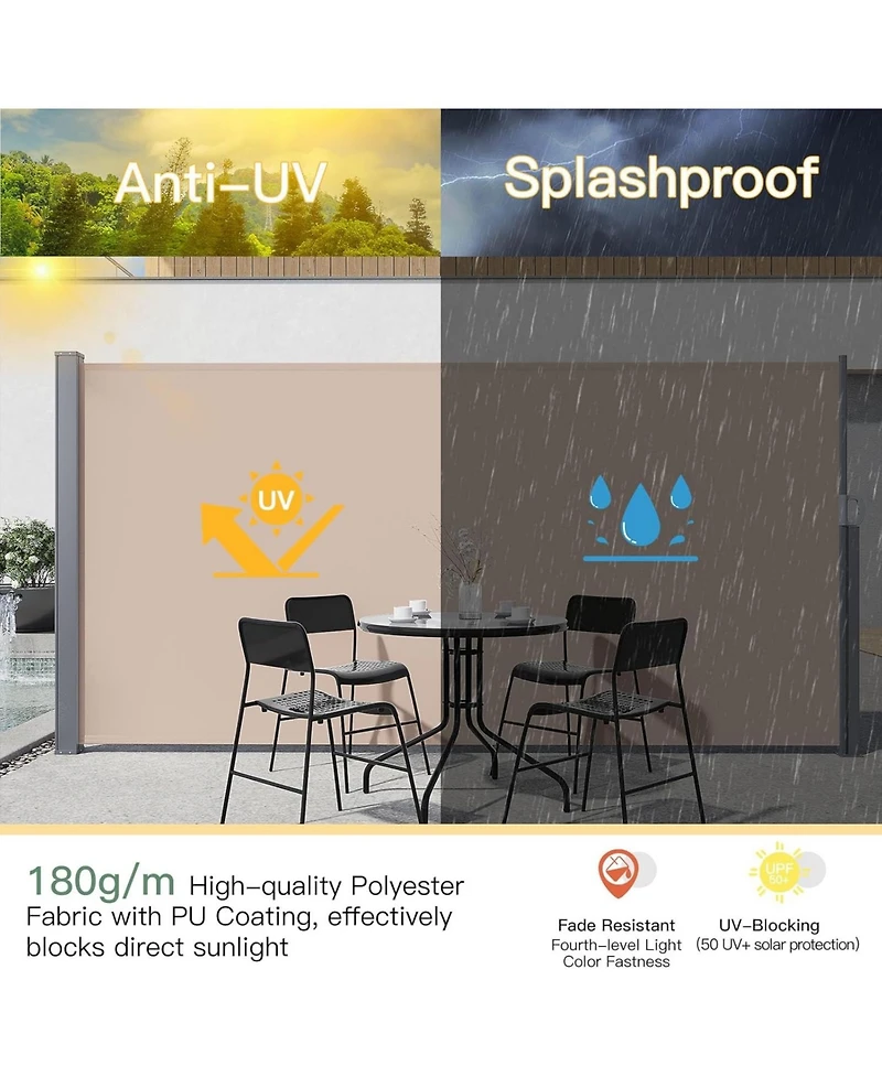 Aecojoy Retractable Side Awning, Side Awning