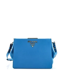 Pre-Owned Prada Small Light Frame Shoulder Bag Saffiano Leather