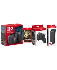 Nintendo Switch 2 Console with Hyrule Warriors Age of Imprisonment, Pro Controller and Protective Case Bundle