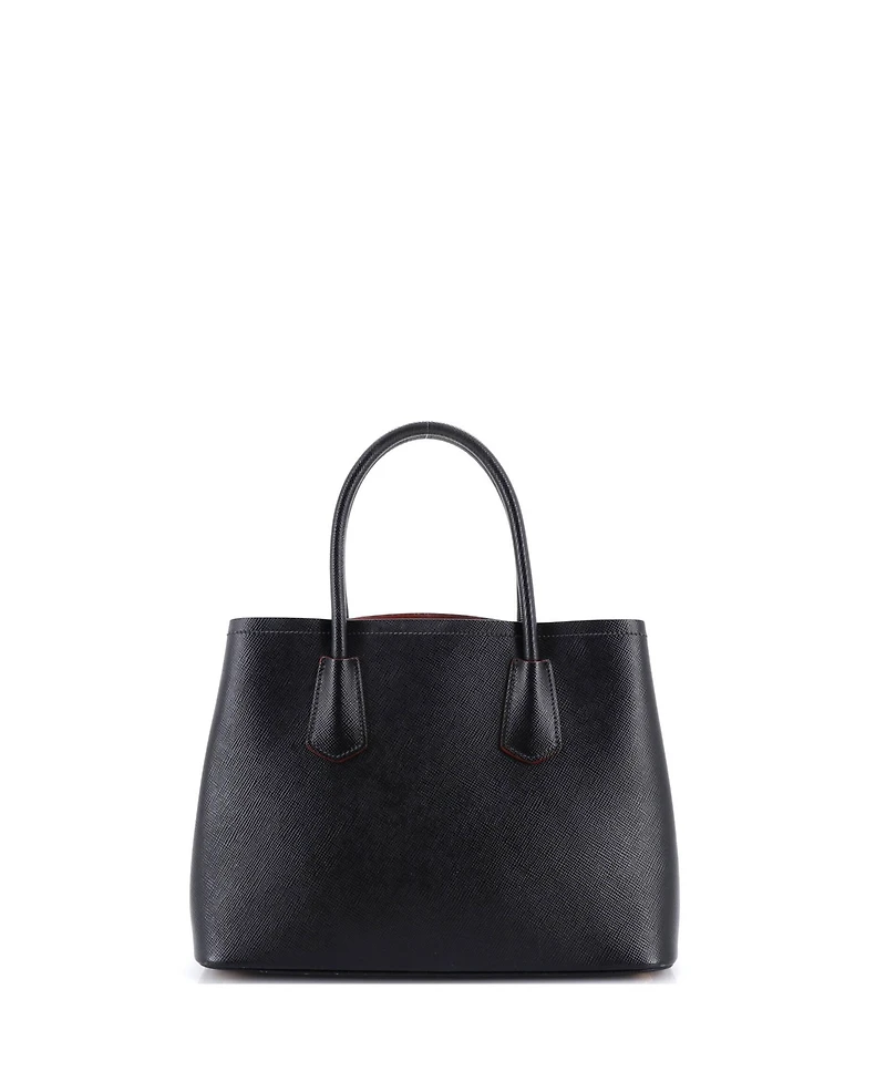 Pre-Owned Prada Small Cuir Double Tote Saffiano Leather