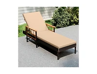 Slickblue Patio Reclining Lounge Chair with 4-Position Adjustable Backrest