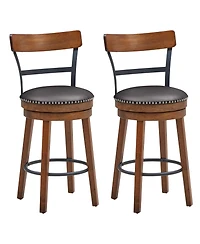 sumyeg Set of 2 Swivel Counter Height Bar Stools