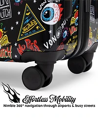Von Dutch Jax Small Expandable Hardside Carry-On Spinner Suitcase