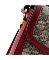 Pre-Owned Gucci Small Horsebit 1955 Shoulder Bag Gg Coated Canvas with Leather