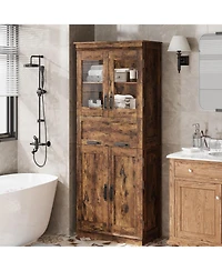 gaomon Tall Bathroom Cabinet, Storage Cabinet with Door and Drawer, Adjustable Shelf, Freestanding for Laundry Room, Kitchen