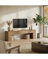 Tribesigns 70.8" Tv Stand, Wooden Entertainment Center, Low Tv Console Table for TVs Up to 80", Modern Chic Entertainment Center