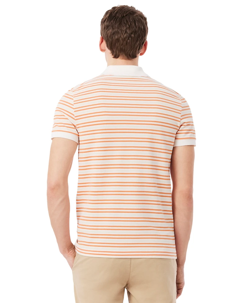 Lacoste Men's Classic Fit Striped Pique Polo Shirt