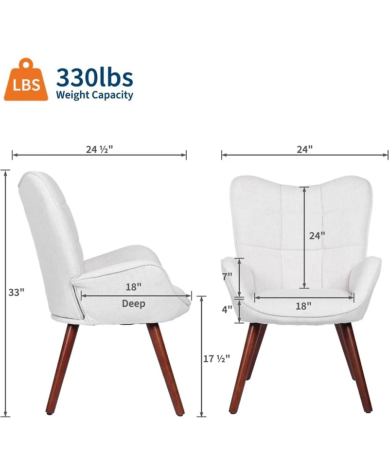 gaomon Modern Upholstered Chairs for Dining Table,Mid Century Faux Leathern Kitchen Chairs with Metal Legs,Farmhouse High Back Dinning Chair