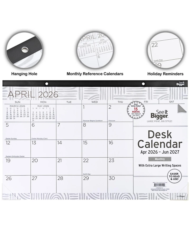 See It Bigger Desk Pad Calendar 11x17"