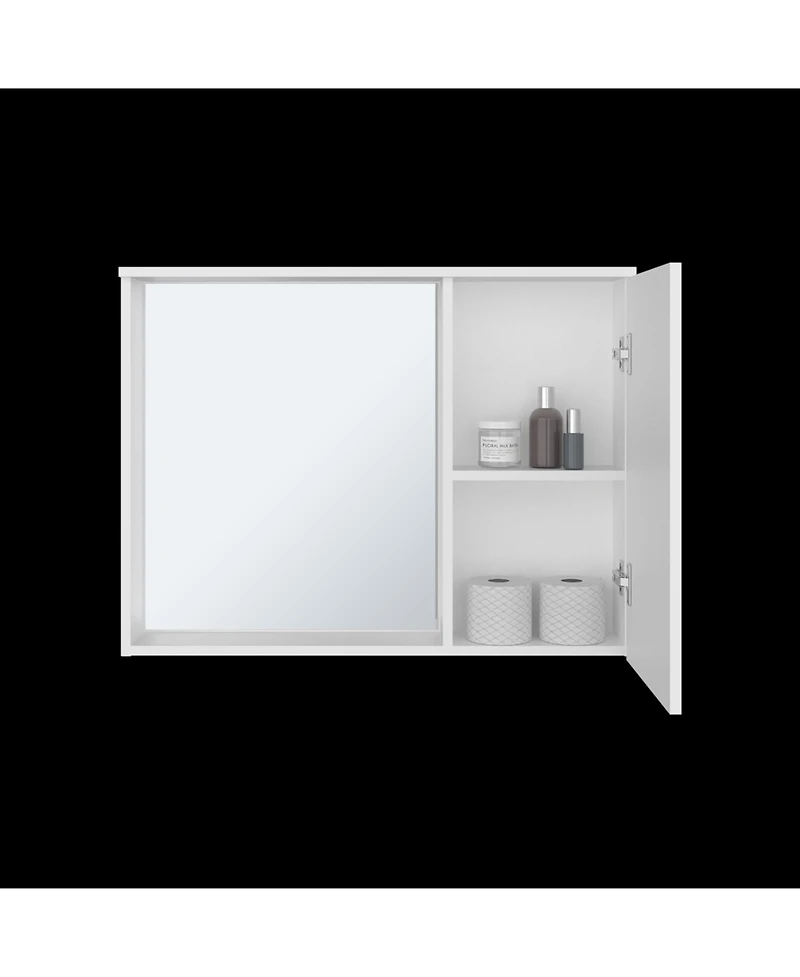 Depot E-shop Nome Medicine Cabinet with Interior Storage Compartments, White