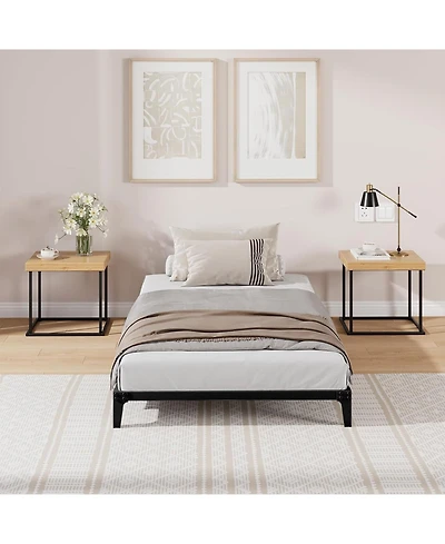 gaomon 6" Twin Metal Bed Frame, Heavy Duty with 600 Lbs Capacity, Steel Slats, No Box Spring, Noise Free, Sturdy.