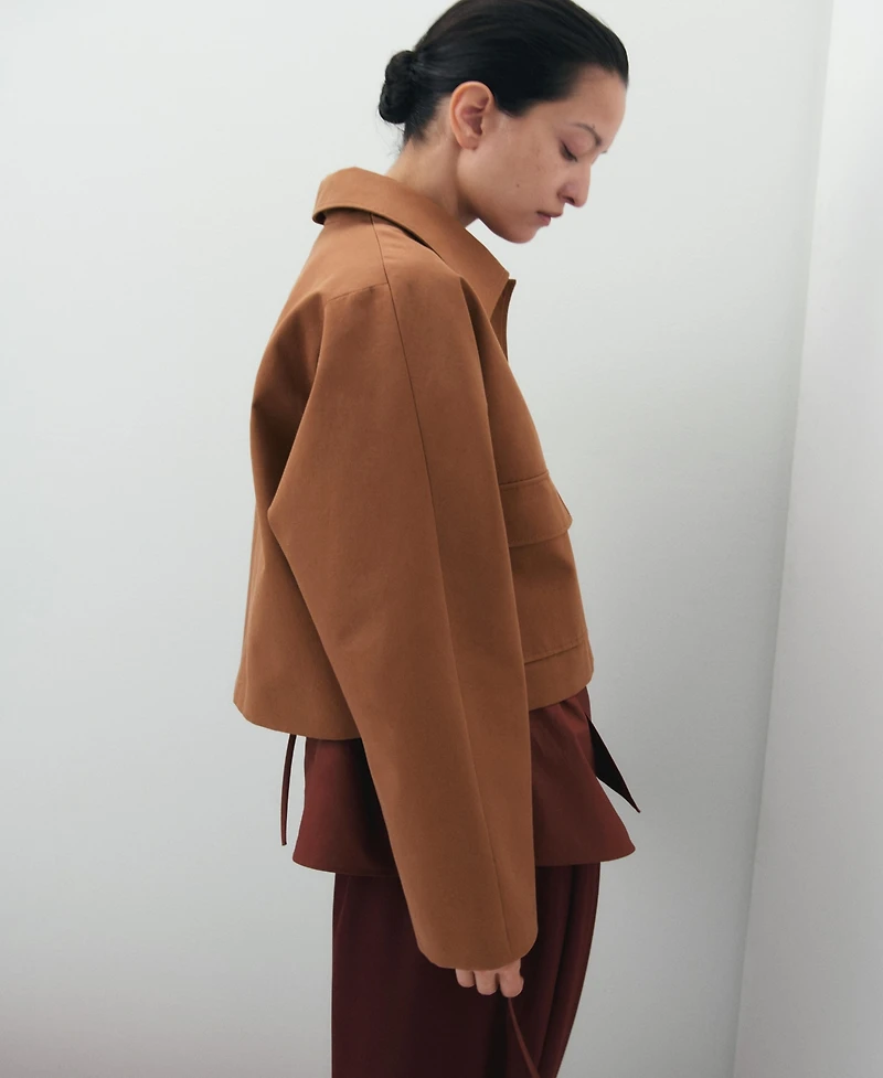 Mango Women's Pockets Cotton Jacket