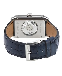 Gevril Men's Time Square Swiss Automatic Leather Strap Watch