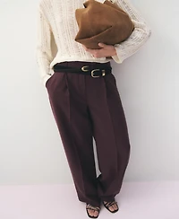 Mango Women's Low-Rise Lyocell Pants