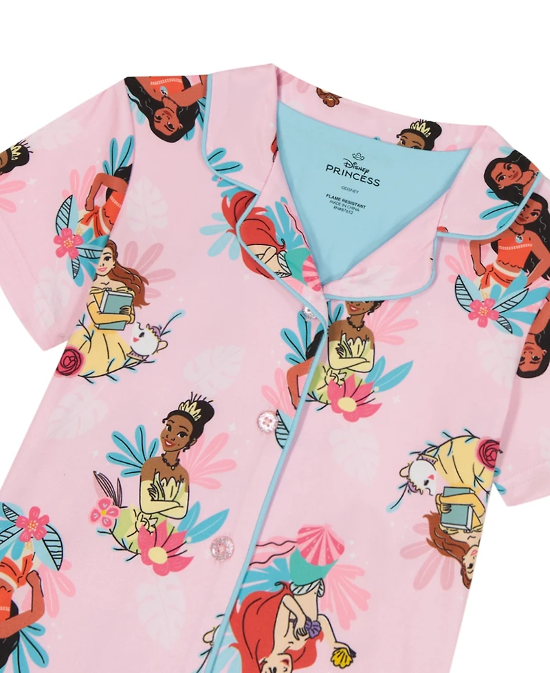 Disney Girls' Toddler 2T-4T Short-Sleeve Top and Shorts, 2-Piece Set