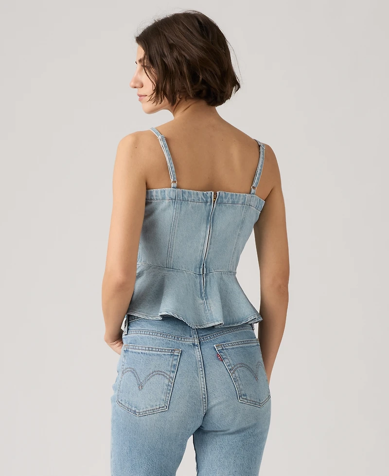 Levi's Women's Anderson Sleeveless Cotton Flounce Top