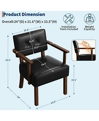 gaomon Set of 2 Mid Century Modern Accent Chairs