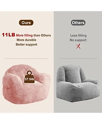 gaomon Fluffy Faux Fur Bean Bag Chair Cover with Filler, Machine Washable