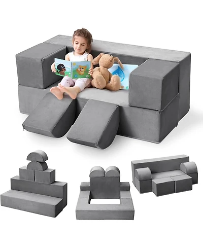 gaomon 6Pcs Modular Kids Play Couch
