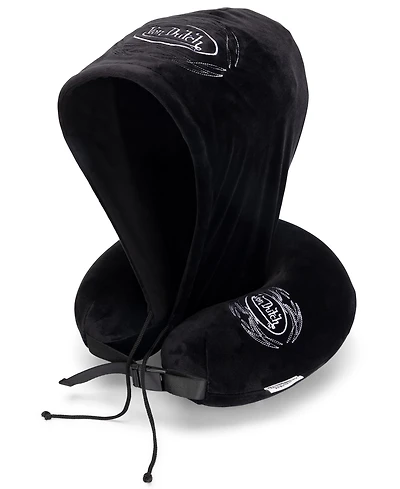 Von Dutch Pinstripe Hooded Memory Foam 11" Travel Neck Pillow