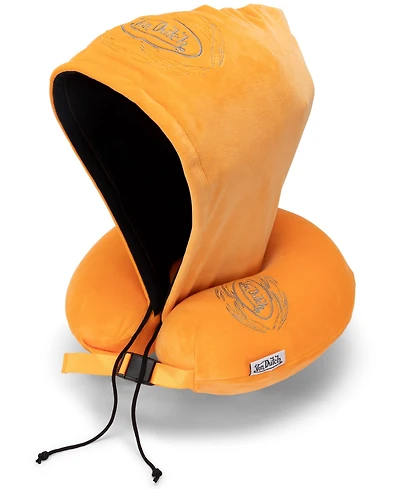 Von Dutch Pinstripe Hooded Memory Foam 11" Travel Neck Pillow