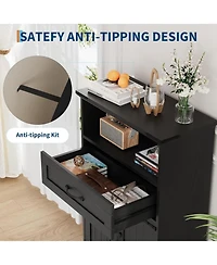 gaomon Bathroom Storage Cabinet,Farmhouse Cabinet for Kitchen, Living Room, Entryway, Set of 2