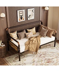 gaomon Metal Daybed Frame, Heavy Duty Metal Twin Bed Frame, Daybed for Living Room Bedroom Guest Room