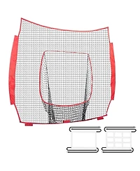 Mecale 7 x 7 Ft Baseball Softball Practice Net with Strike Zone