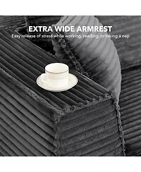 gaomon 107" Modular Sectional Cloud Couch for Living Room,Deep Seat Boneless Couch,Convertible Sofas with Ottomans,No Assembly Compression Sofas