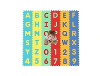 Slickblue 36-Piece Interlocking Baby Puzzle Floor Tiles with Alphabet