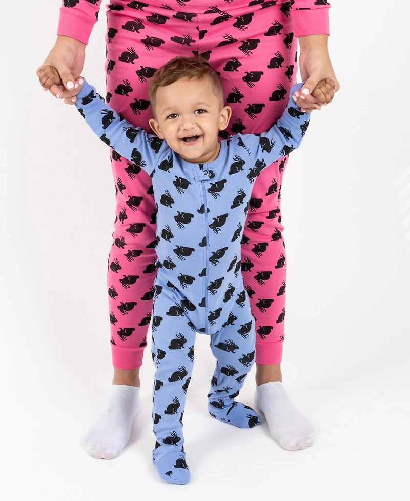 Leveret Baby Matching Family Footed Cotton Easter Pajamas 03M-24M