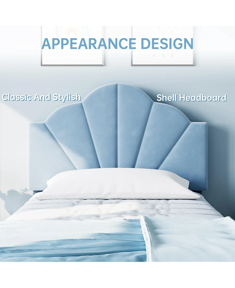 gaomon Platform Bed Frame with Height Adjustable Headboard, Stable Metal Frame, Wood Slats, Easy Assembly