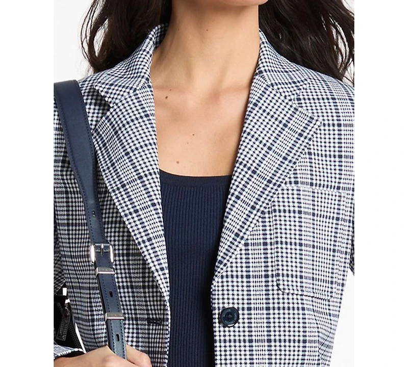 Michael Kors Women's Notch Collar Fitted Blazer
