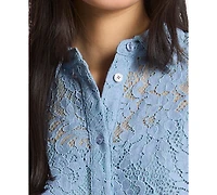 Michael Michael Kors Women's Short-Sleeve Cropped Shirt