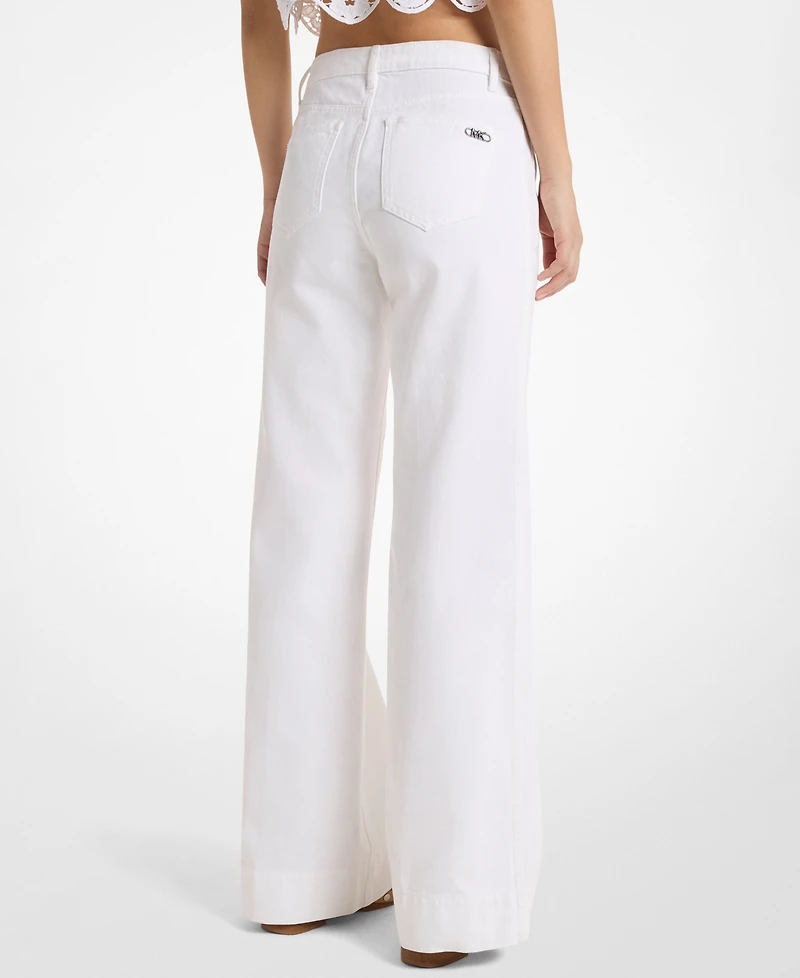 Michael Kors Women's High-Rise Bootcut Cotton Jeans