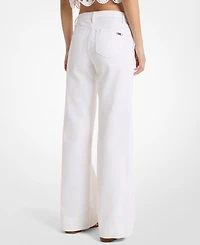 Michael Kors Women's High-Rise Bootcut Cotton Jeans