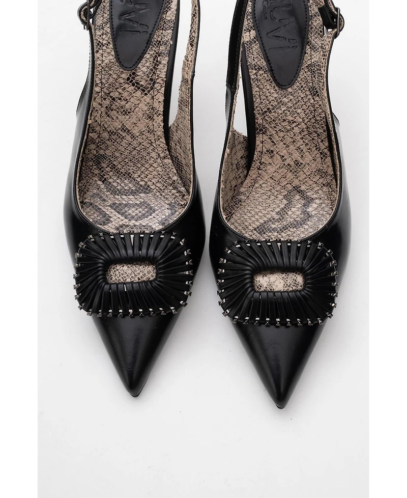 Prologue Shoes Women's Spera Buckled Pointed Toe Pump