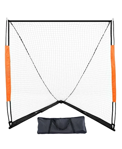 Mecale 6 x 6 Ft Portable Lacrosse Goal with Fiberglass Frame and Carry Bag