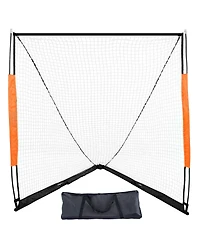 Mecale 6 x 6 Ft Portable Lacrosse Goal with Fiberglass Frame and Carry Bag
