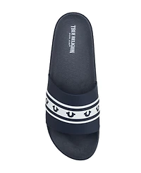 True Religion Men's Snoop Colorblock Logo Pool Slide