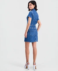 Guess Women's Janna Short-Sleeve Denim Dress
