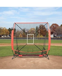 Mecale 5 x 5 Ft Baseball Softball Practice Net with Bow Frame and Carry Bag