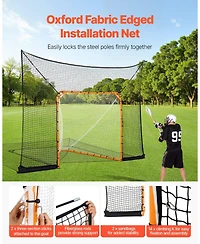 Mecale 12 x 9 Ft Lacrosse Goal Backstop Net