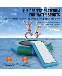 Mecale Inflatable Water Bouncer with Slide, Ladder and Air Pump