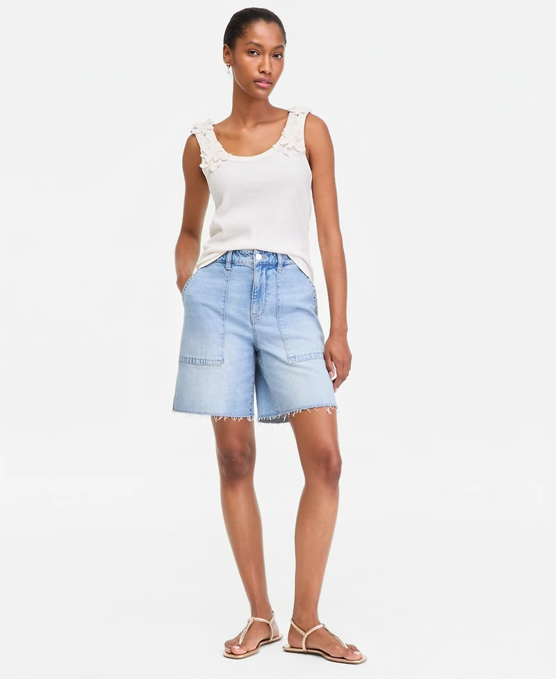 On 34th Women's Scoop-Neck Floral Crochet Tank Top, Macy's Exclusive
