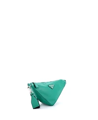 Pre-Owned Prada Small Triangle Logo Zip Crossbody Bag Soft Leather