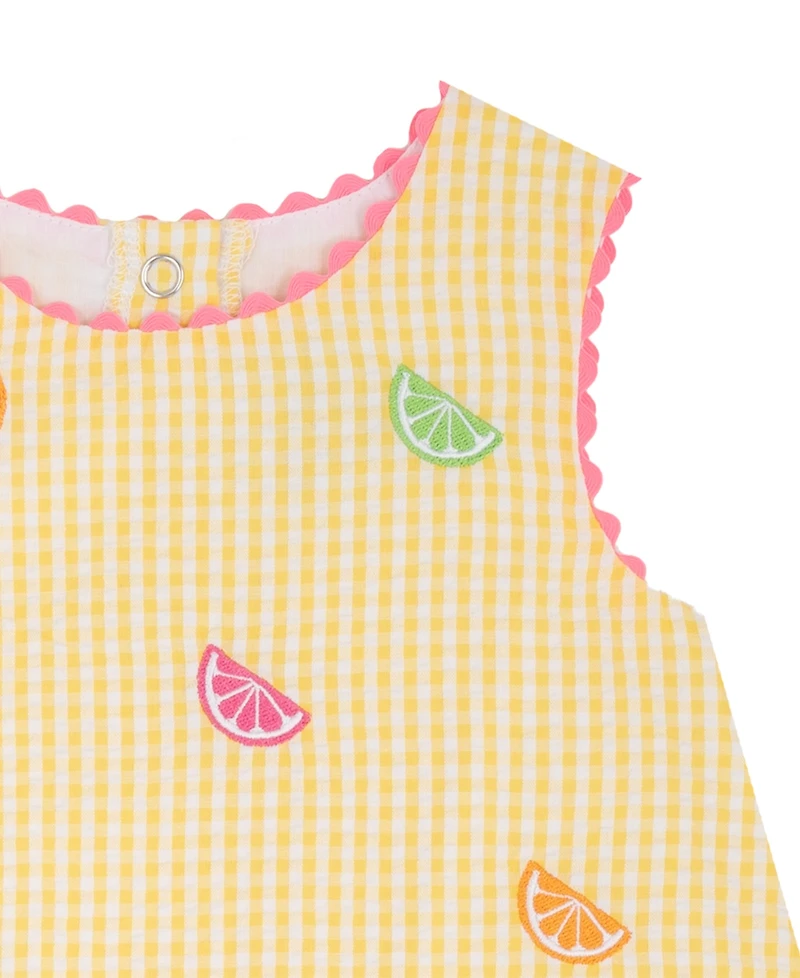Rare Editions Baby Girls' Sleeveless Top, Bloomer Shorts and Hat, 3-Piece Set