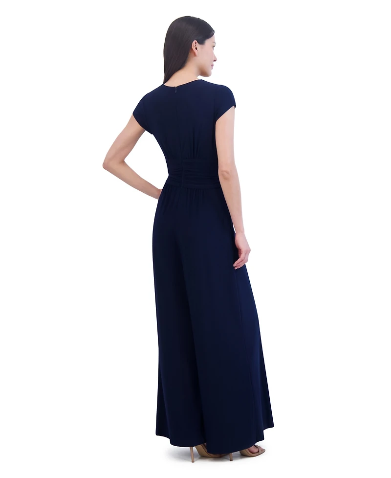 Vince Camuto Twist-Front Plunge Jumpsuit